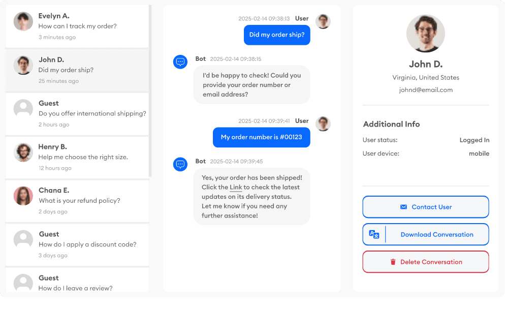 Chat history